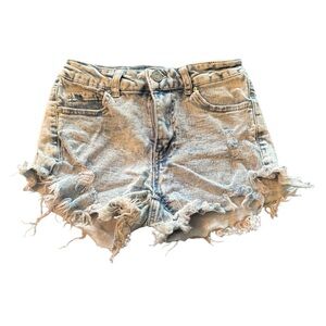 Distressed Denim Shorts